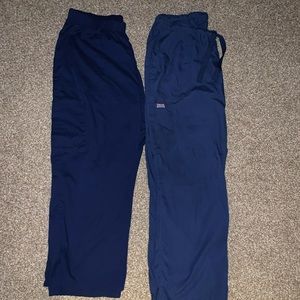 2 pairs of navy blue scrub pants Sz XLP